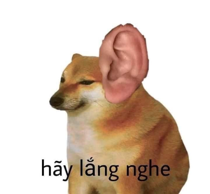 Meme hãy lắng nghe - chó có tai người