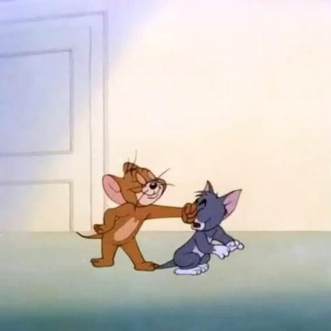 Chuột Jerry đấm vào mặt mèo Tom tí hon
